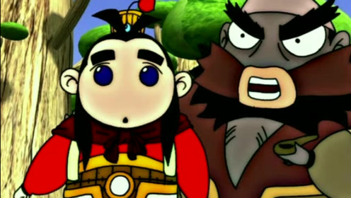 q版刘关张:张飞偷偷将黄纸贴在吕布身后,让刘备从小路刺杀