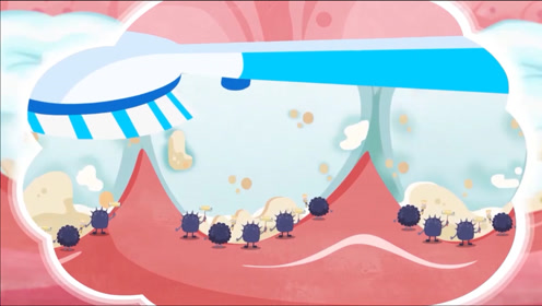 牙牙精灵战队:细菌怪们,很怕刷牙,宝宝一定要勤刷牙哦