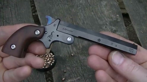 迷你型单管小手枪射击实测,小看它的威力你就错了!