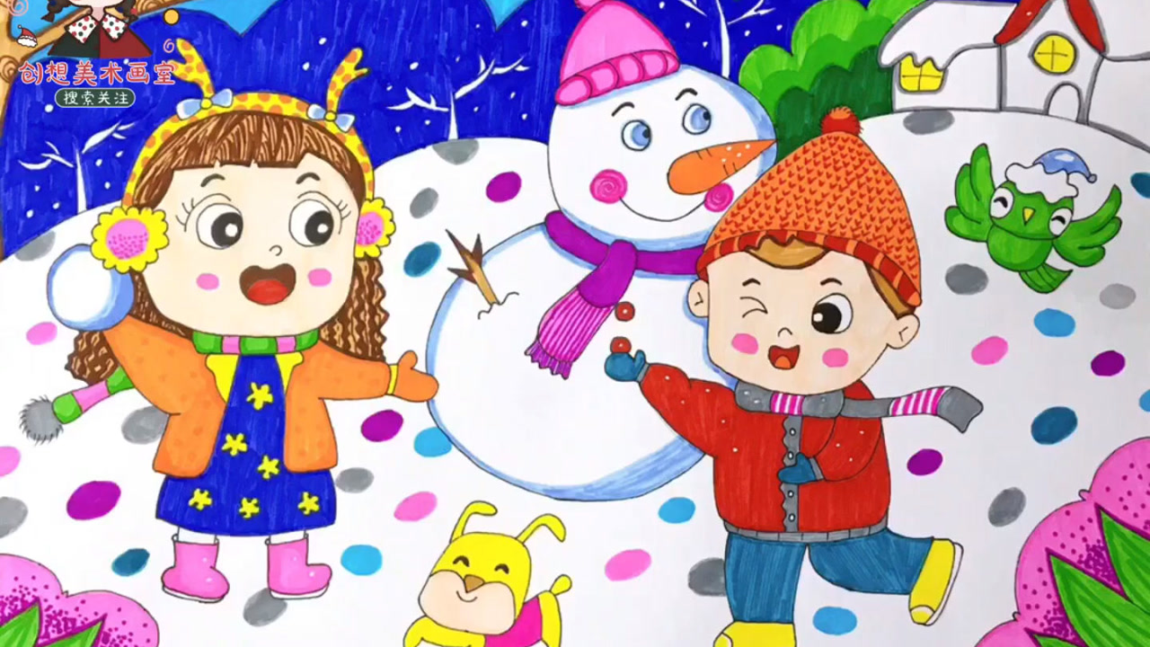 筑梦冰雪,科幻太空,新年春节,抗议英雄,儿童画!小学生主题绘画合集!