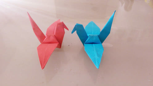 折纸教程:这样折出的千纸鹤超漂亮!