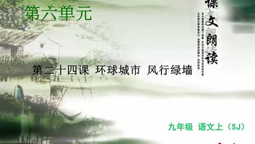 苏教版九年级语文上册24 环球城市 风行绿墙