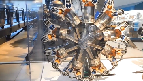 环形发动机的改装摩托,这种发动机太少见