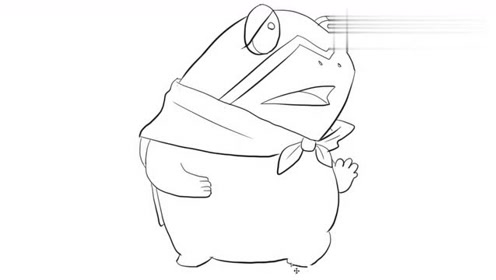 葫芦娃里面的蛤蟆精儿童亲子简笔画