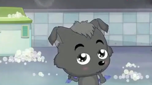 灰太狼和小灰灰一起洗澡,真是个好父亲