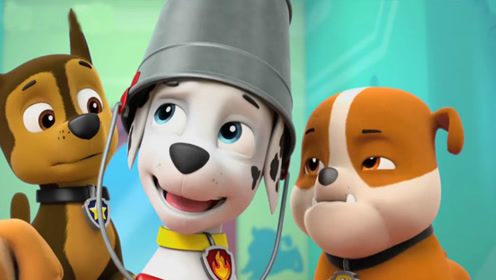 狗狗巡逻队阿奇喜欢银色的桶 汪汪队立大功