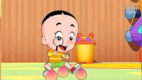 围裙妈妈要把摔坏腐烂的桃子扔了,大头儿子觉得桃子好可怜