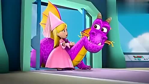 汪汪队立大功莱德凯蒂成功帮喷火龙解开缠绕的胡须火龙得救了