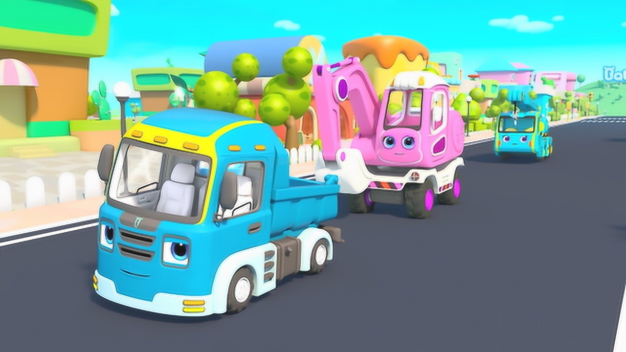 宝宝巴士之汽车帮帮队—热心的工程车们,"神兽"宅家看这里