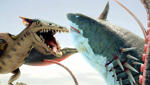 八爪狂鲨大战梭鱼翼龙0:04:53简 介:一条人工制造章鱼与