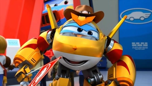 超级飞侠:金小子来车展挑战乐迪,赛车雷克有危险了!