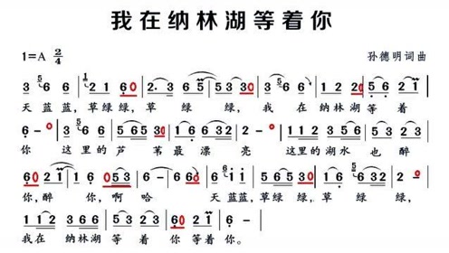 《我在纳林湖等着你》简谱视唱,唱词会跑调的朋友,先跟我多唱几遍简谱