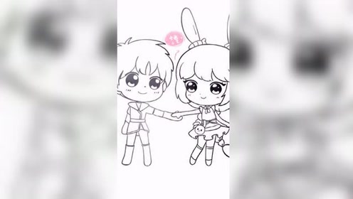 斗罗小舞唐三 超萌萌简笔画线稿 分解画画图