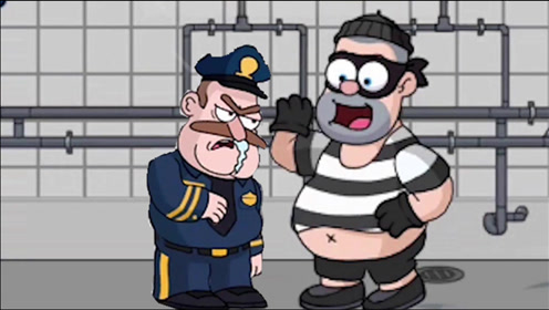 疯狂小偷:胖小偷给警察跳舞,真是恶心坏了!