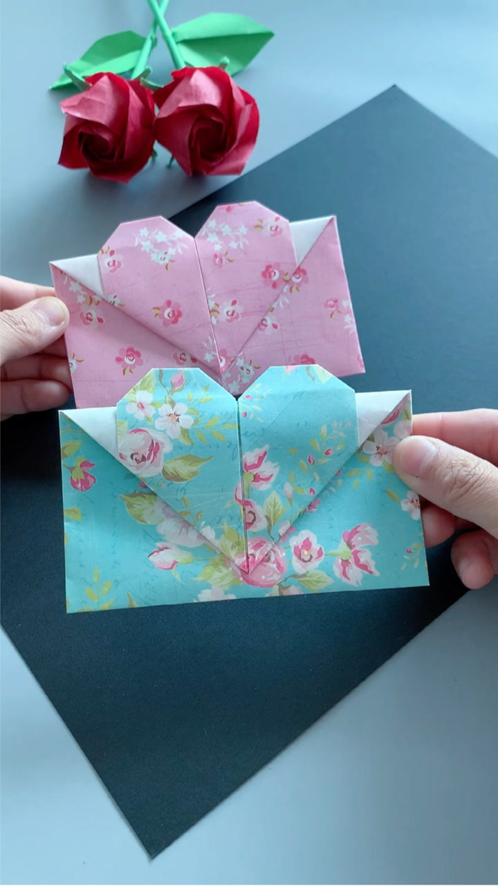 好看的爱心折纸信封,可以用来表白哦