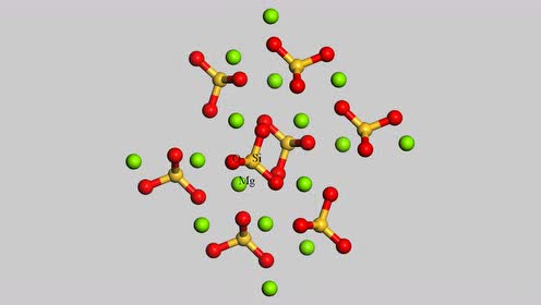 图3.44 镁橄榄石结构