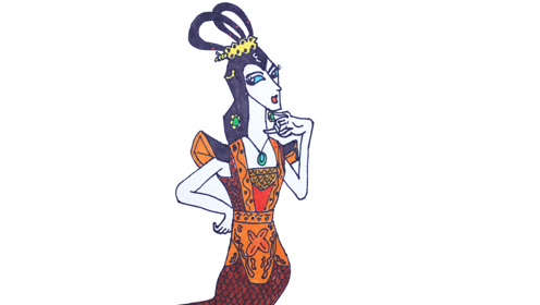 神笔简笔画 葫芦兄弟蛇精, 儿童绘画教程卡通动漫线稿大全