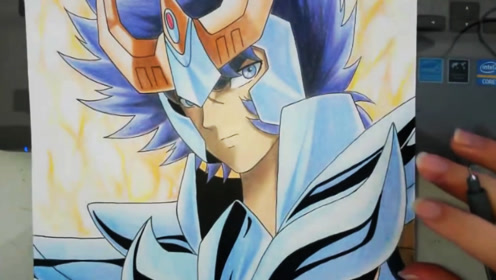 简笔画教程 三分钟教你画圣斗士星矢一辉超赞by墨纸一笔绘雪名