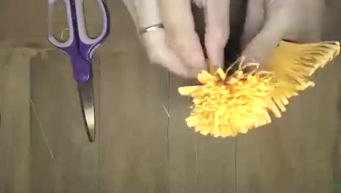 纸藤皱纹纸花 腾讯视频