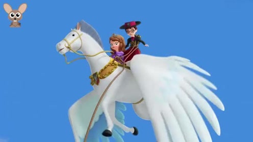 小公主苏菲亚:飞马正载着小公主和小女孩呢!