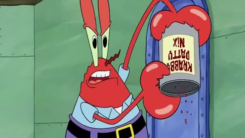 厨房着火,海绵宝宝不工作在玩过家家游戏,蟹老板愤怒了