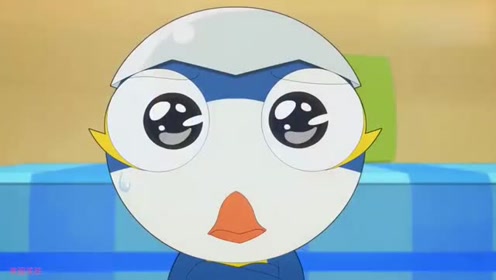 《神奇阿呦之最强流星人》阿巴拿着一件很漂亮的礼服走在路上