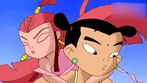 哪吒传奇:石矶追杀哪吒和小龙女,哪吒逃出,小龙女被捕