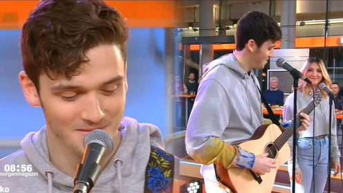 lauv联手女友julia michaels最新德国现场表演《theres no way》