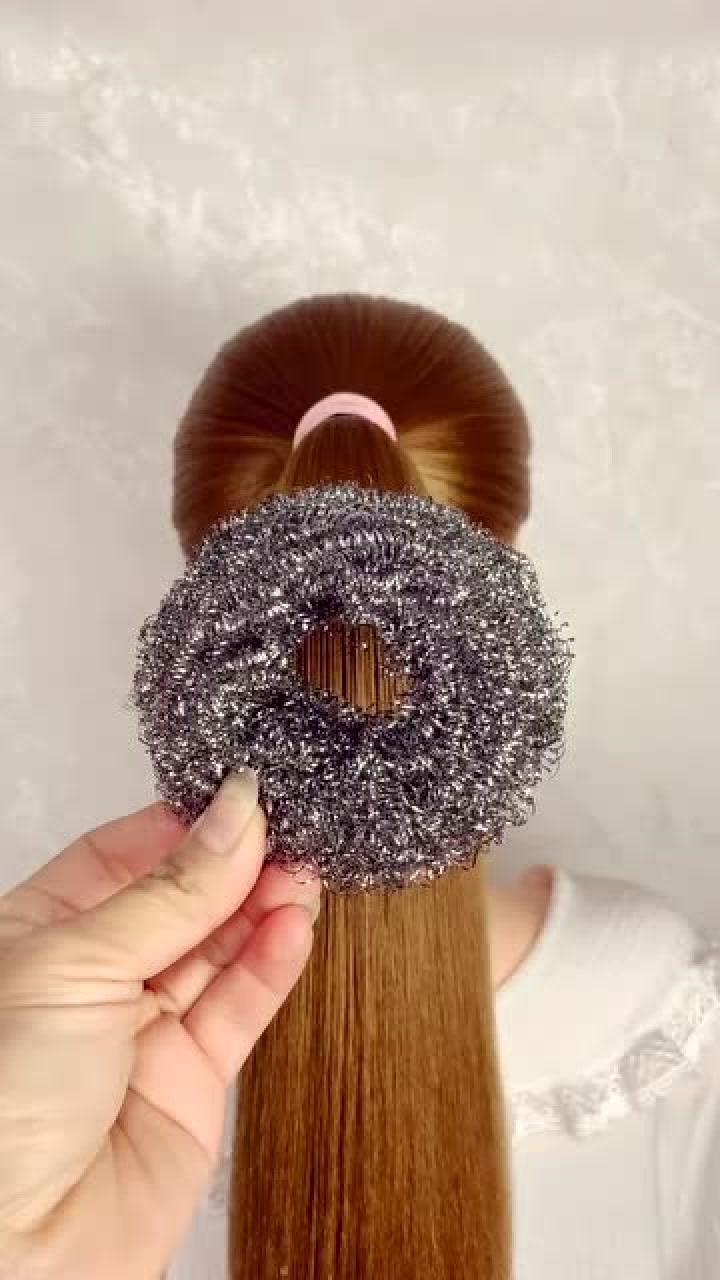洗碗的钢丝球也能做发型,这也太厉害了吧!