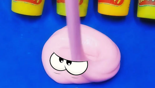 无硼砂无胶水用橡皮泥也能做史莱姆,加入刮胡泡后手感特别蓬松