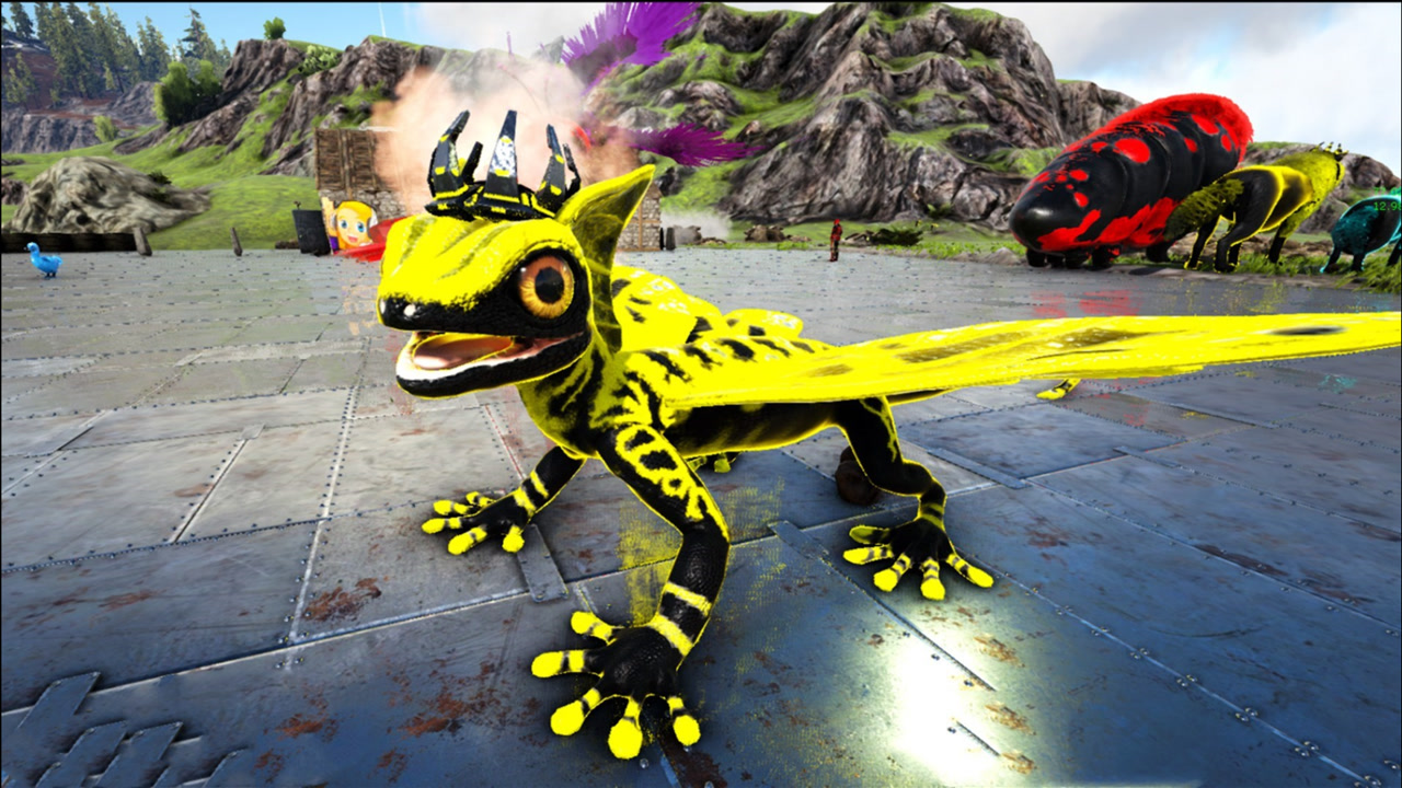 方舟生存进化:憨憨部落 41 会发光的跳跳蜥蜴