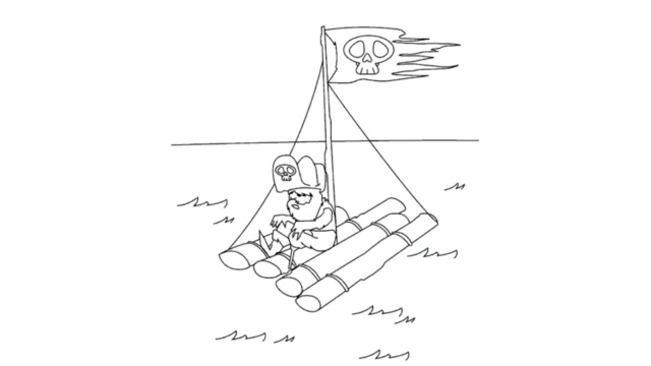 乘风破浪的感觉真好.铅笔画手绘