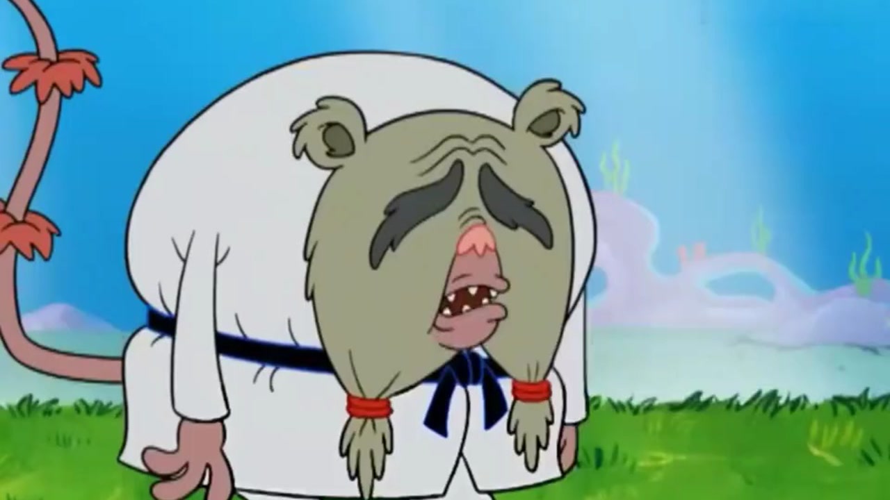 海绵宝宝到松鼠珊迪家玩,认识空手道大师