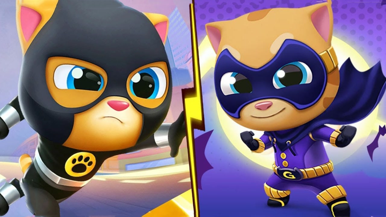 汤姆猫跑酷游戏 两只英雄金杰猫强强对决