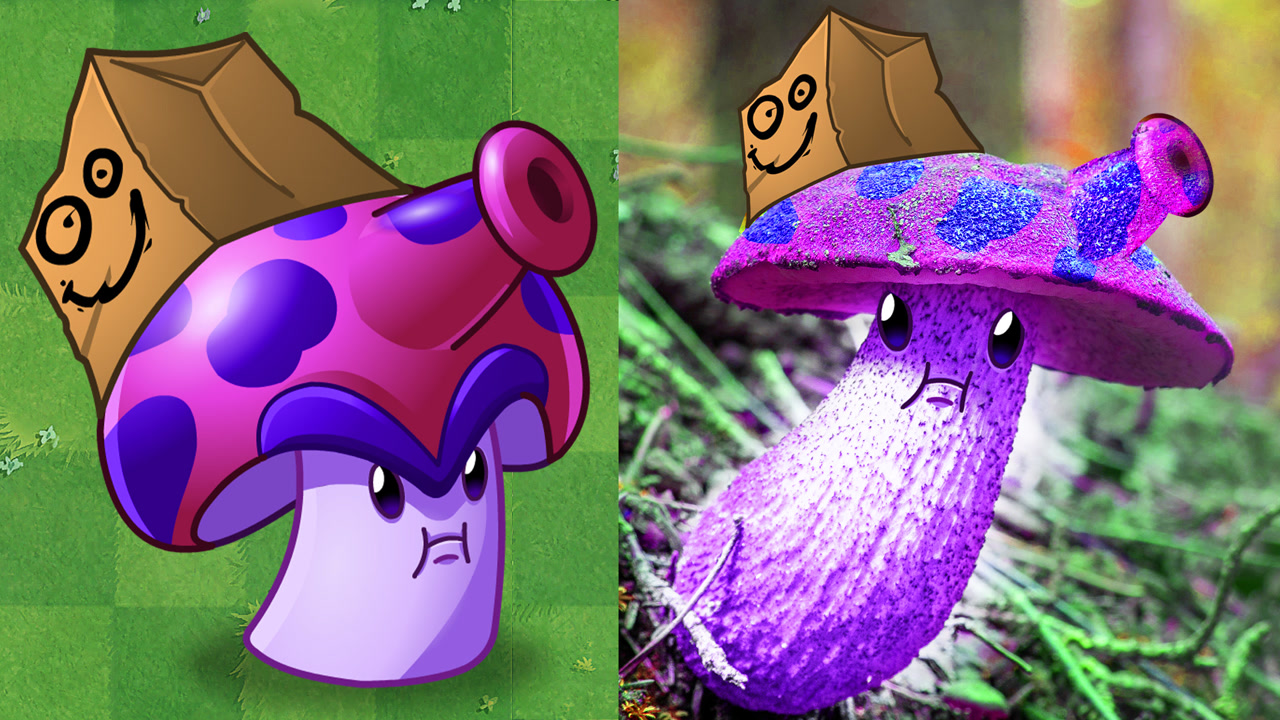 pvz2揭秘:孢子菇在现实里长成这样子?