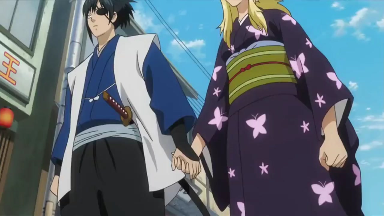 变成男人后九兵卫开始和阿妙约会,不过被这二人破坏了