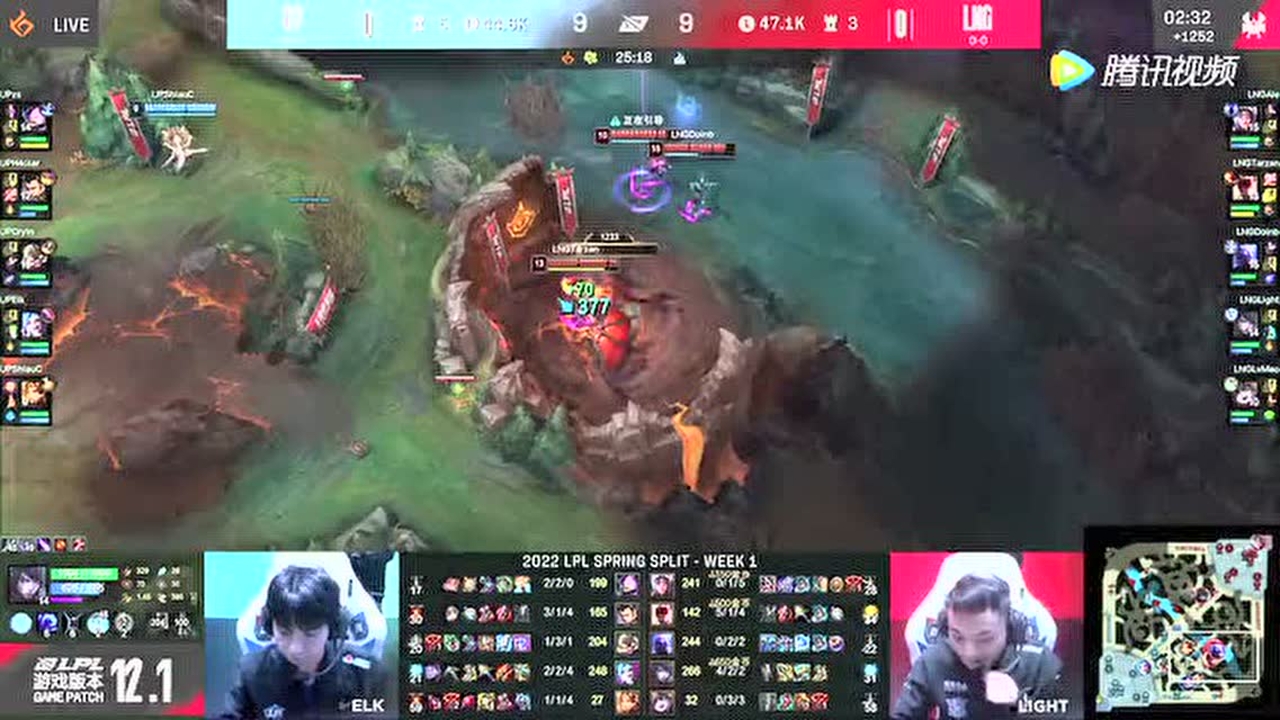 H4CKER赵信三段Q闪现强开 LIGHT厄斐琉斯连斩四人接近暴走