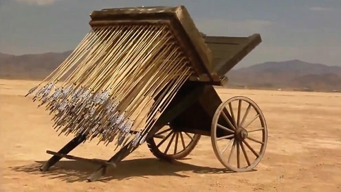 朝鲜15世纪制造的"神机箭"火厢车,测试看下命中率如何