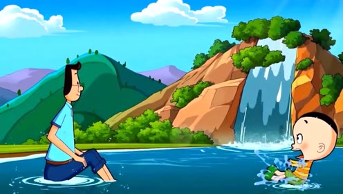 先是石头圈鱼,然后浑水摸鱼,父子俩的野外探险能力了得啊!