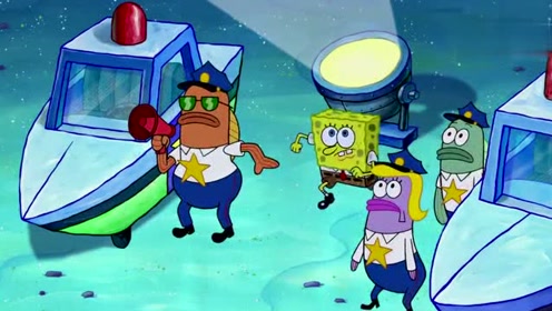海绵宝宝的祖先连警察局都冲了,救了海绵宝宝,连警车都砸了