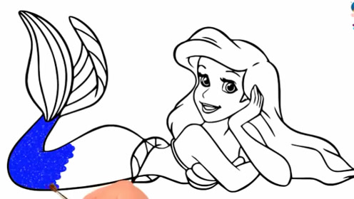 儿童简笔画:美人鱼爱丽儿公主