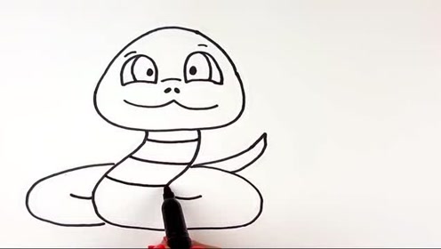 儿童启蒙早教:趣味简笔画之贪吃蛇