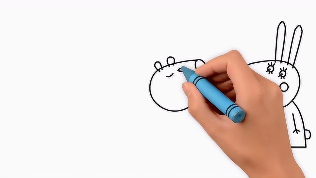 简笔画-小猪佩奇和汪汪队立大功头戴铁桶的毛毛