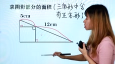 小学四年级 求图中阴影部分面积 看看学霸老师的巧办法 小学数学解题技巧 腾讯视频