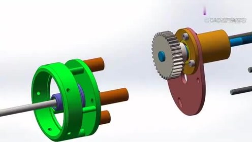 [图]机械运动仿真，减速传动装置动画演示过程