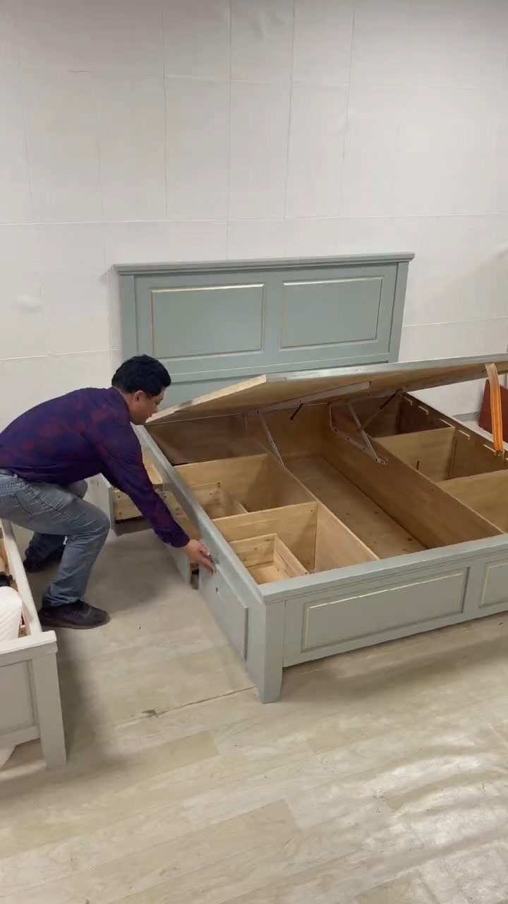床下竟然别有洞天,掀开竟然还是储物柜!#家居家具