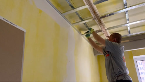 这木工活干的真细致,无主灯磁吸轨道灯轨道安装工艺详细流程