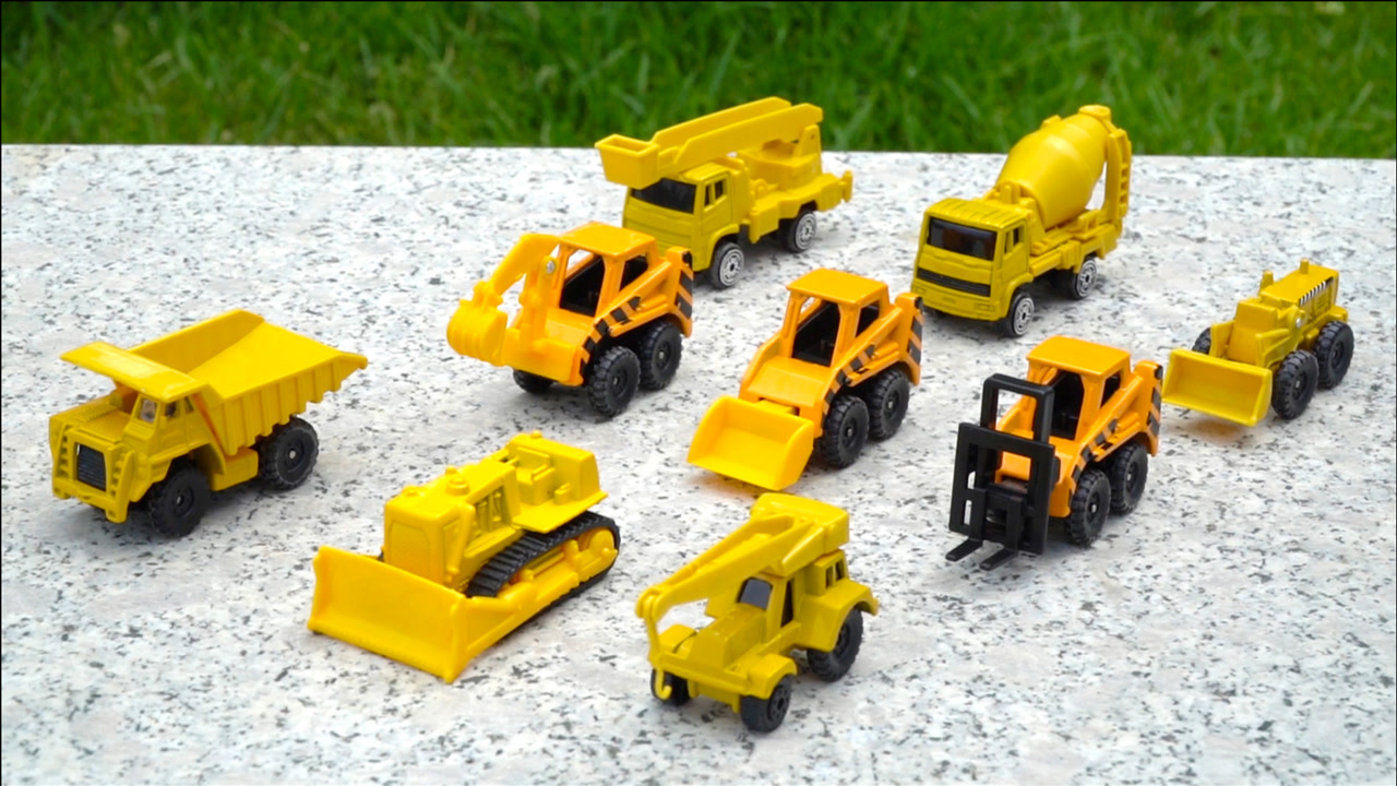 翻斗车,吊车,推土机,挖掘机,搅拌车,儿童合金工程汽车玩具