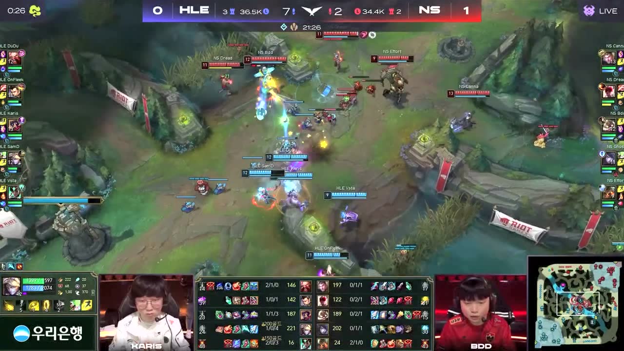 【回放】2022LCK春季赛W1D1 HLE vs NS 第二局