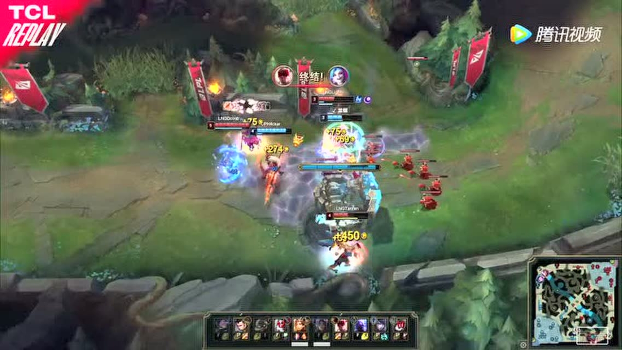 H4CKER赵信致命攻速抖花枪 ZS凯南塔下1v2秀双杀